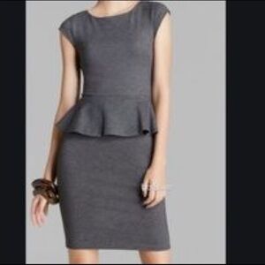 Alice + Olivia Heather Gray Peplum Sheath Dress 0